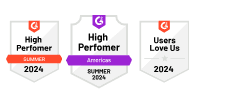 G2 High Performer and Users Love Us badges